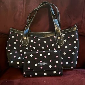 Kate Spade ♠️ | Small pink & white polka dots purse | Adorable vintage bag